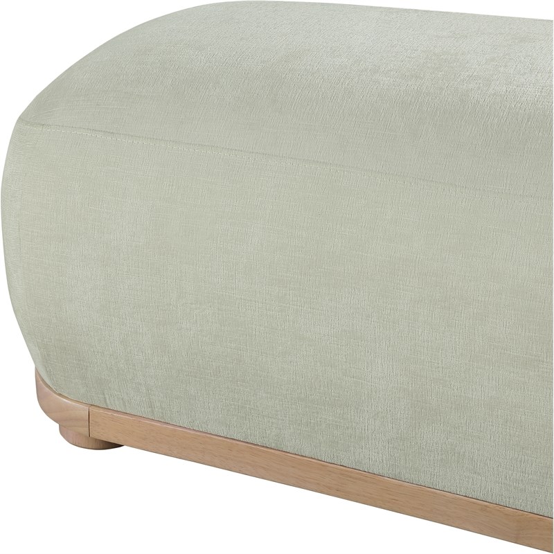 Meridian Furniture Calum Mint Chenille Fabric Bench