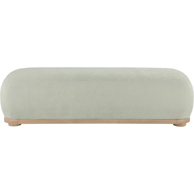 Meridian Furniture Calum Mint Chenille Fabric Bench