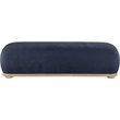 Meridian Furniture Calum Navy Chenille Fabric Bench