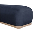 Meridian Furniture Calum Navy Chenille Fabric Bench