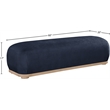 Meridian Furniture Calum Navy Chenille Fabric Bench