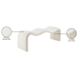 Meridian Furniture Willow Cream Chenille Fabric Bench