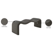 Meridian Furniture Willow Grey Chenille Fabric Bench