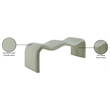 Meridian Furniture Willow Mint Chenille Fabric Bench