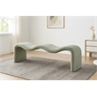 Meridian Furniture Willow Mint Chenille Fabric Bench