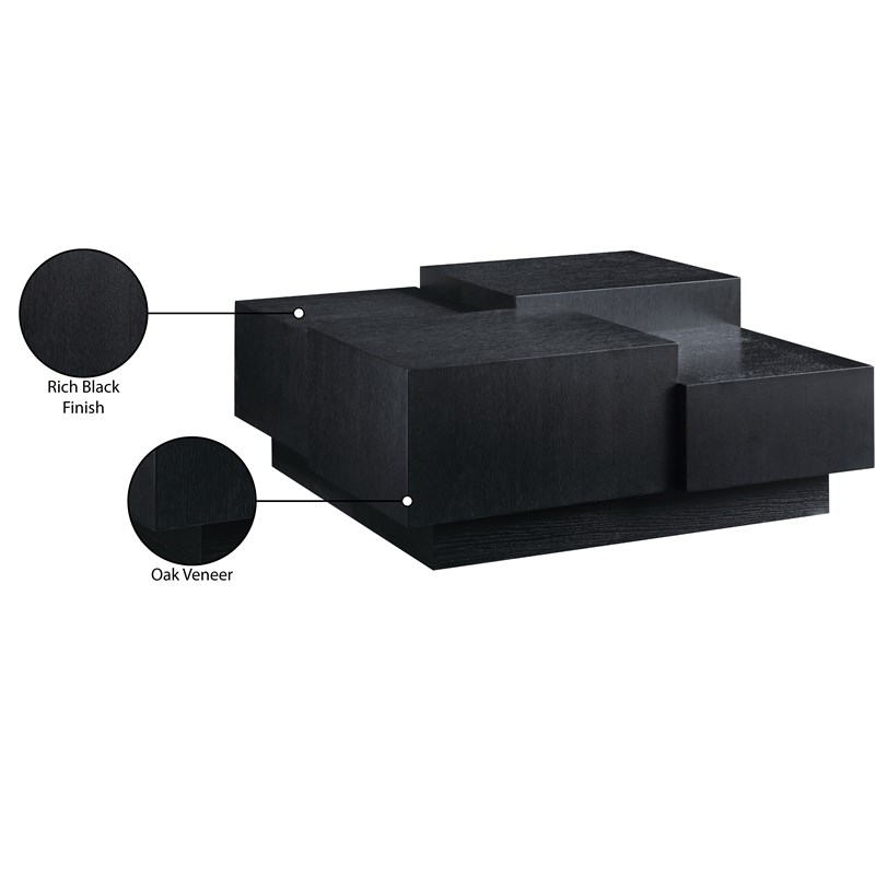 Meridian Furniture Mateo Black Oak Veneer / MDF Coffee Table