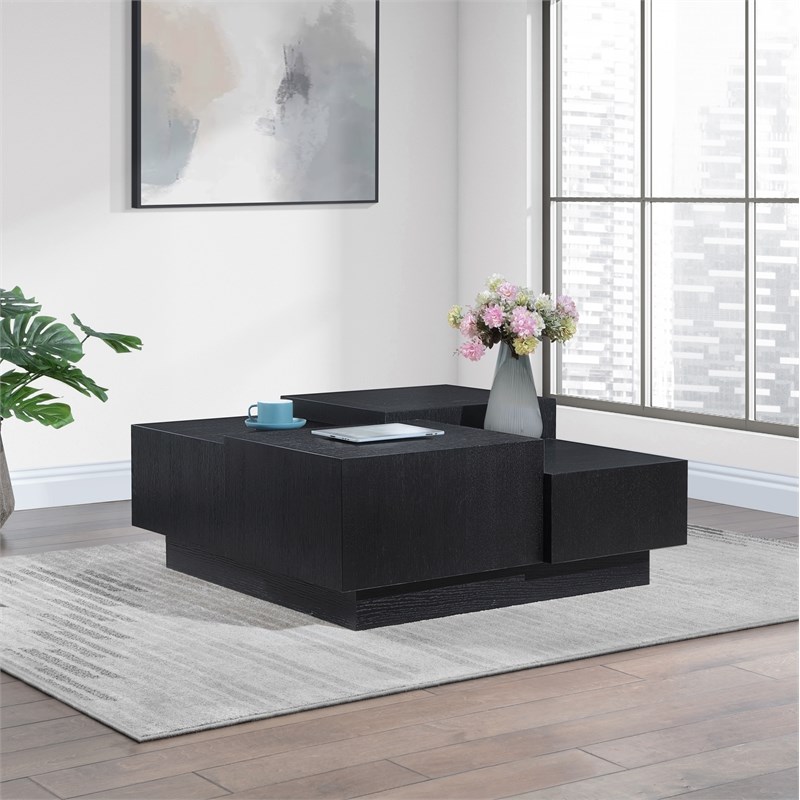 Meridian Furniture Mateo Black Oak Veneer / MDF Coffee Table