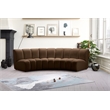 Meridian Furniture Infinity Brown Velvet 3pc. Modular Sectional
