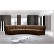 Meridian Furniture Infinity Brown Velvet 4pc. Modular Sectional