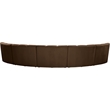 Meridian Furniture Infinity Brown Velvet 5pc. Modular Sectional