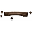 Meridian Furniture Infinity Brown Velvet 6pc. Modular Sectional