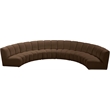 Meridian Furniture Infinity Brown Velvet 6pc. Modular Sectional
