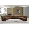 Meridian Furniture Infinity Brown Velvet 8pc. Modular Sectional