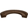 Meridian Furniture Infinity Brown Velvet 8pc. Modular Sectional