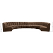 Meridian Furniture Infinity Brown Velvet 8pc. Modular Sectional