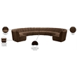 Meridian Furniture Infinity Brown Velvet 10pc. Modular Sectional