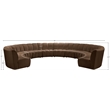 Meridian Furniture Infinity Brown Velvet 10pc. Modular Sectional