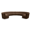 Meridian Furniture Infinity Brown Velvet 10pc. Modular Sectional