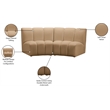 Meridian Furniture Infinity Camel Velvet 2pc. Modular Sectional