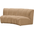 Meridian Furniture Infinity Camel Velvet 2pc. Modular Sectional
