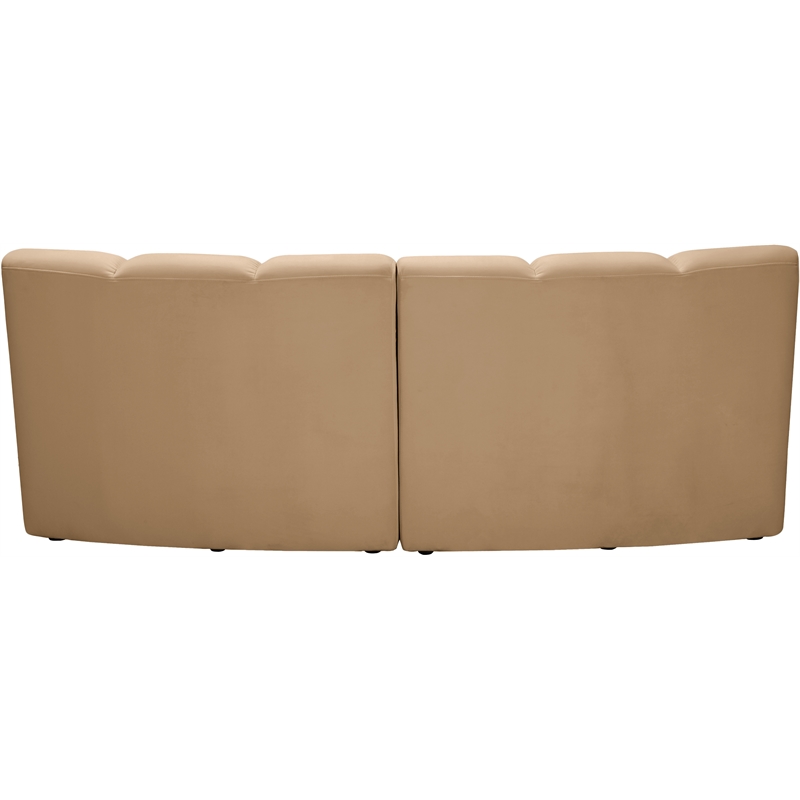 Meridian Furniture Infinity Camel Velvet 2pc. Modular Sectional