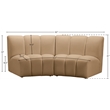 Meridian Furniture Infinity Camel Velvet 2pc. Modular Sectional