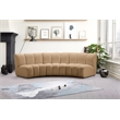 Meridian Furniture Infinity Camel Velvet 3pc. Modular Sectional