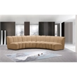 Meridian Furniture Infinity Camel Velvet 4pc. Modular Sectional