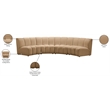 Meridian Furniture Infinity Camel Velvet 4pc. Modular Sectional