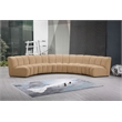 Meridian Furniture Infinity Camel Velvet 5pc. Modular Sectional