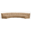 Meridian Furniture Infinity Camel Velvet 5pc. Modular Sectional