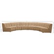 Meridian Furniture Infinity Camel Velvet 6pc. Modular Sectional