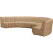 Meridian Furniture Infinity Camel Velvet 6pc. Modular Sectional