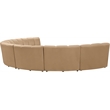 Meridian Furniture Infinity Camel Velvet 7pc. Modular Sectional