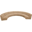 Meridian Furniture Infinity Camel Velvet 7pc. Modular Sectional