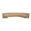 Meridian Furniture Infinity Camel Velvet 7pc. Modular Sectional