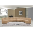 Meridian Furniture Infinity Camel Velvet 8pc. Modular Sectional