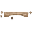 Meridian Furniture Infinity Camel Velvet 8pc. Modular Sectional