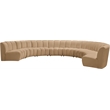 Meridian Furniture Infinity Camel Velvet 8pc. Modular Sectional