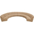 Meridian Furniture Infinity Camel Velvet 8pc. Modular Sectional