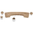 Meridian Furniture Infinity Camel Velvet 9pc. Modular Sectional