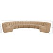 Meridian Furniture Infinity Camel Velvet 9pc. Modular Sectional