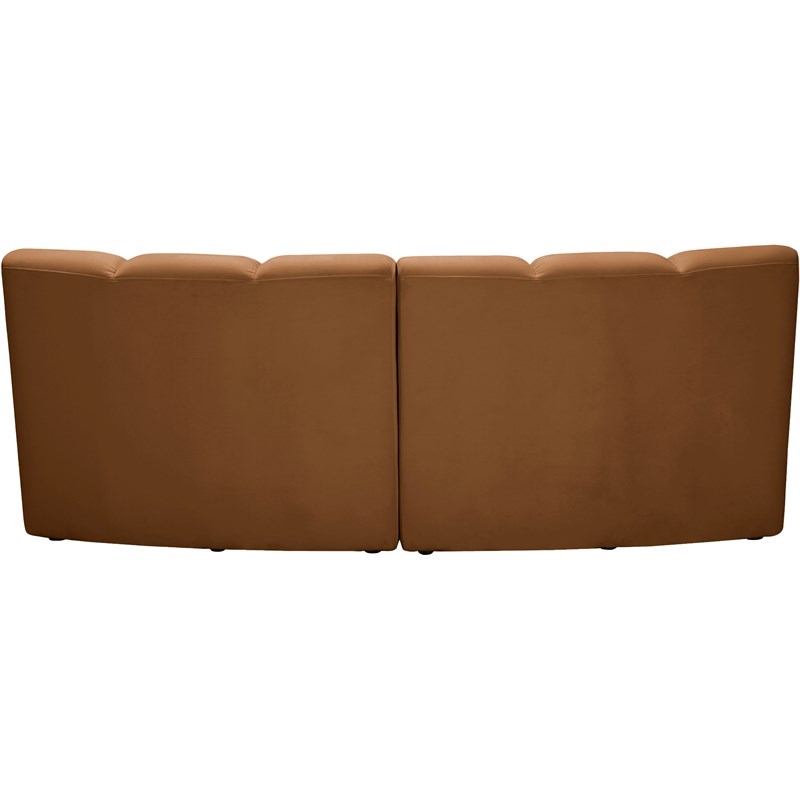 Meridian Furniture Infinity Saddle Velvet 2pc. Modular Sectional