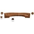 Meridian Furniture Infinity Saddle Velvet 8pc. Modular Sectional
