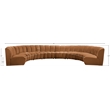 Meridian Furniture Infinity Saddle Velvet 8pc. Modular Sectional