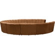 Meridian Furniture Infinity Saddle Velvet 11pc. Modular Sectional