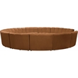 Meridian Furniture Infinity Saddle Velvet 12pc. Modular Sectional