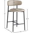 Meridian Furniture Lupita Taupe Vegan Leather Counter Stool (Set of 2)