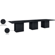 Meridian Furniture Belinda Black Solid Wood and Oak Veneer Modular Dining Table