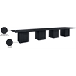Meridian Furniture Belinda Black Solid Wood and Oak Veneer Modular Dining Table